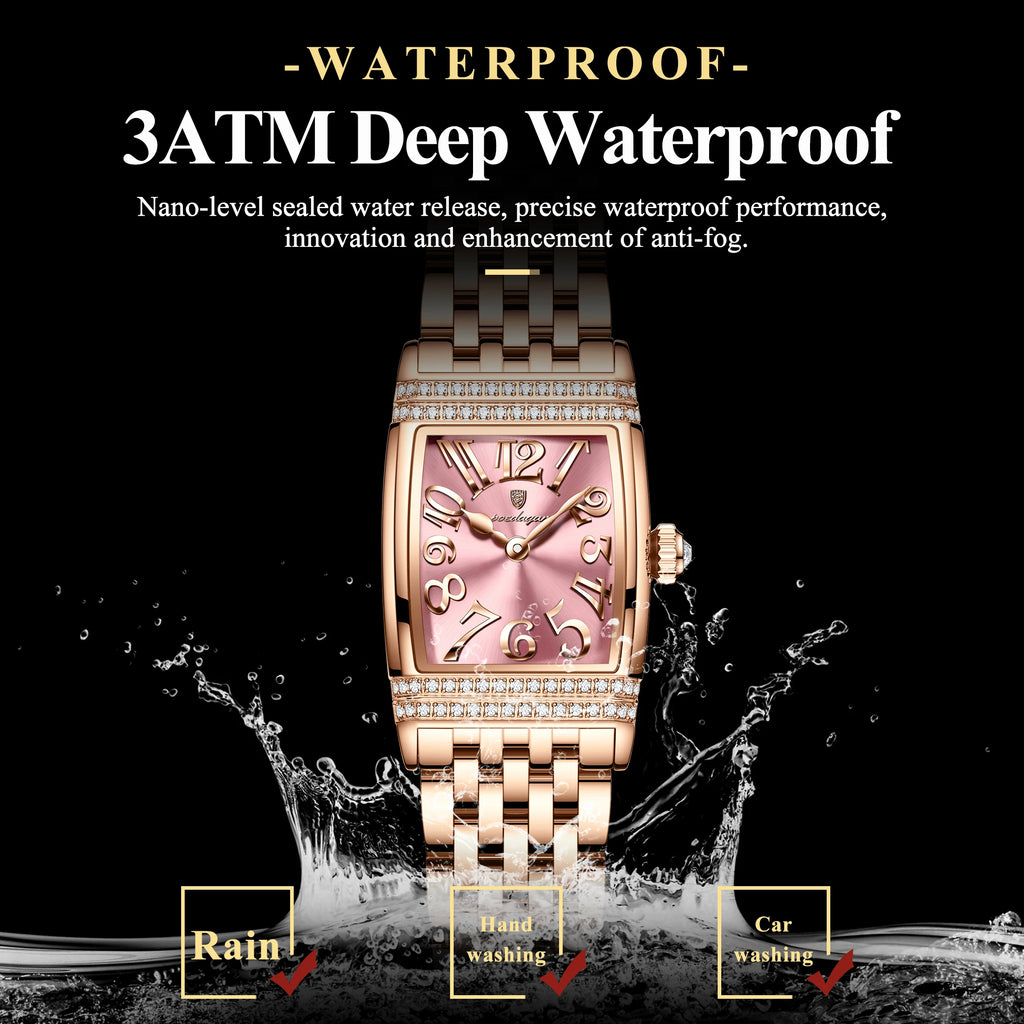 POEDAGAR Elegant Women's Watch – Casual Stainless Steel, Waterproof Quartz