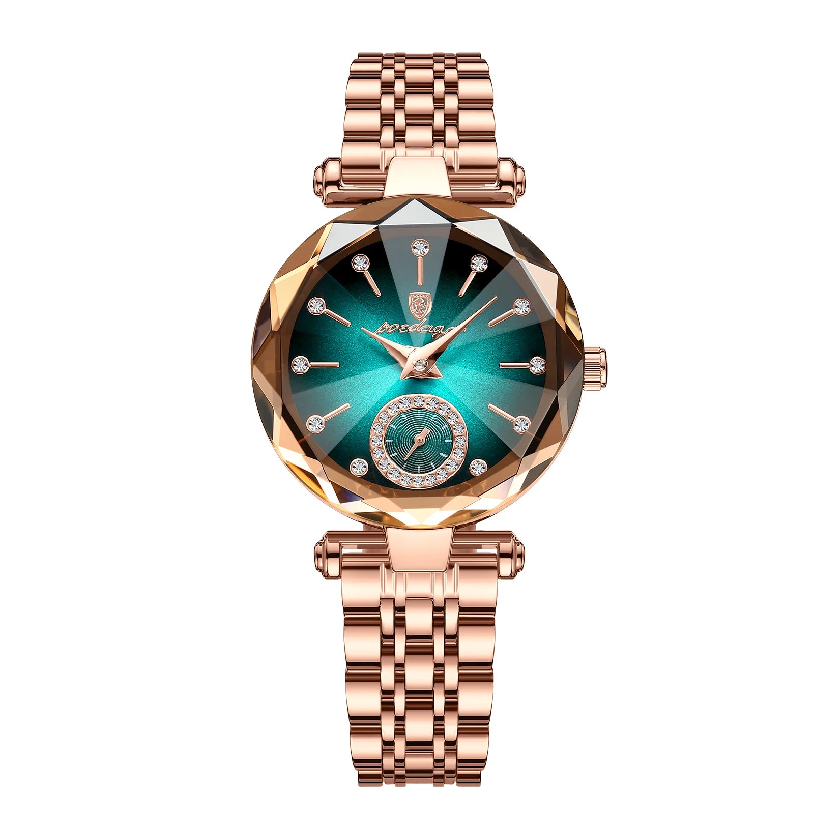 POEDAGAR Women's Luxury Diamond Watch – Elegant Quartz Timepiece