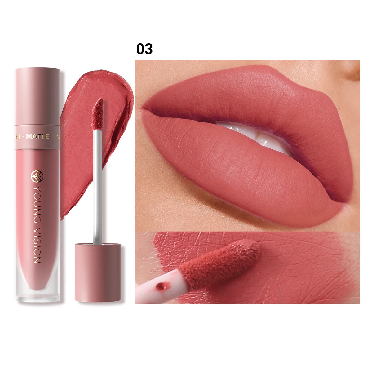 Women's Velvet Matte Lip Gloss – Long-Lasting Plumping Lipstick in Square Tube