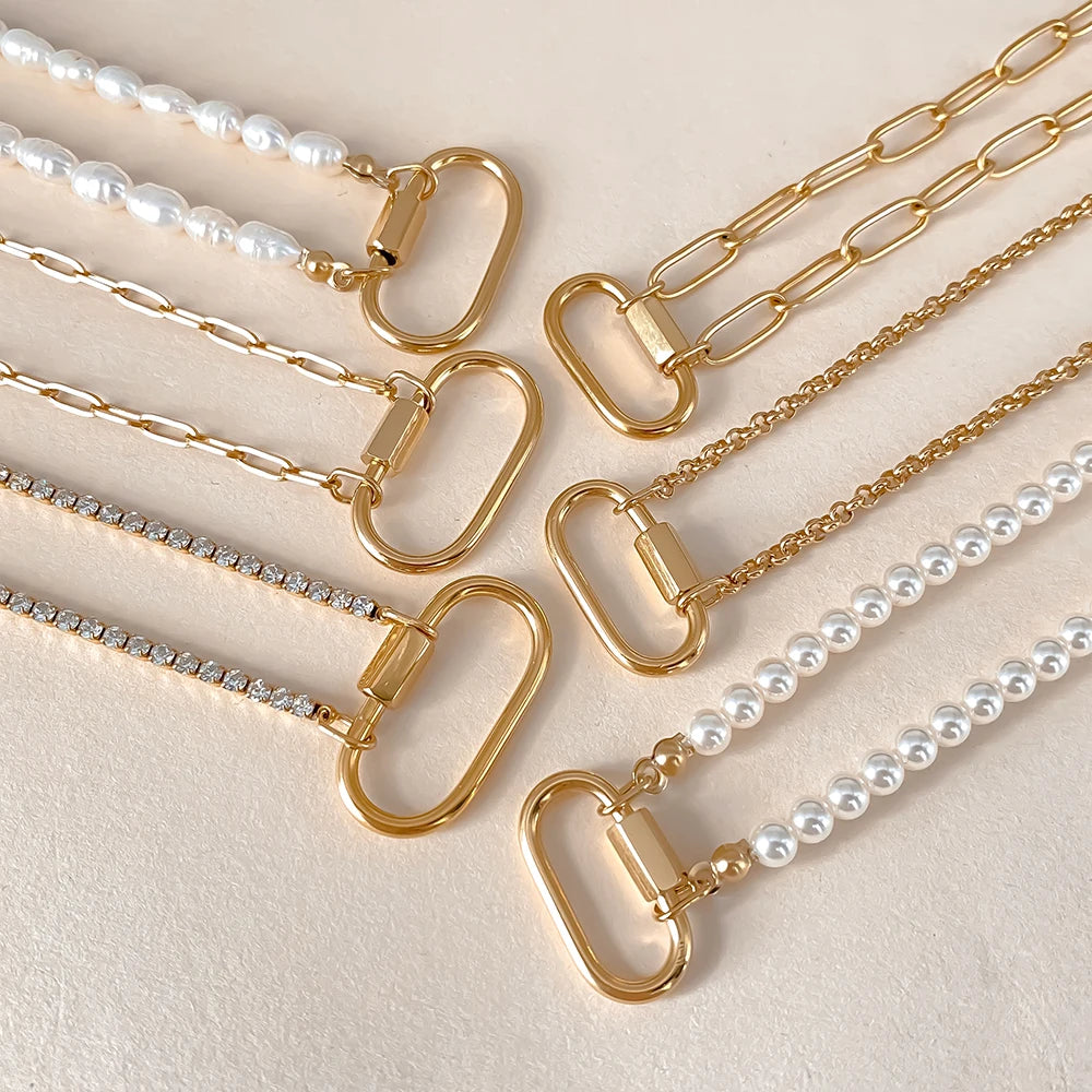 14K Gold Plated Stainless Steel Pendant Necklace – Waterproof Fashion Jewelry
