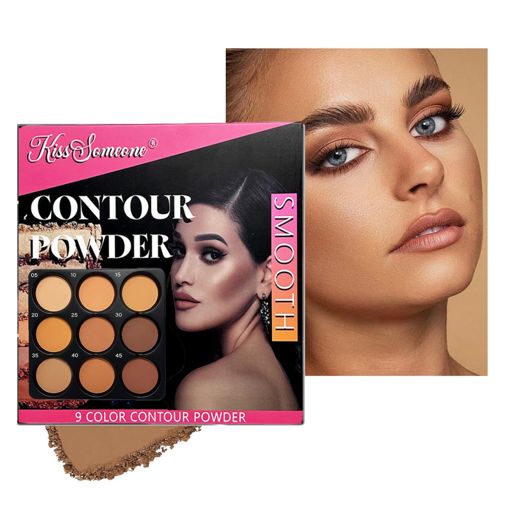 9-Colour Powder Contour Palette – Professional Matte Contouring Makeup Kit