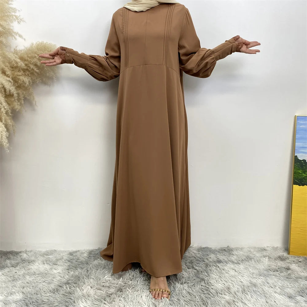Elegant Dubai Abaya – Turkish Islamic Zipper Dress for Arab Women