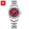 OLEVS 9945 Diamond Women's Wristwatch – Luxury Stainless Steel, Waterproof