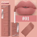 DUNUF 8-Colour Matte Velvet Lip Gloss Set – Waterproof Plumping Lipstick Square Tube