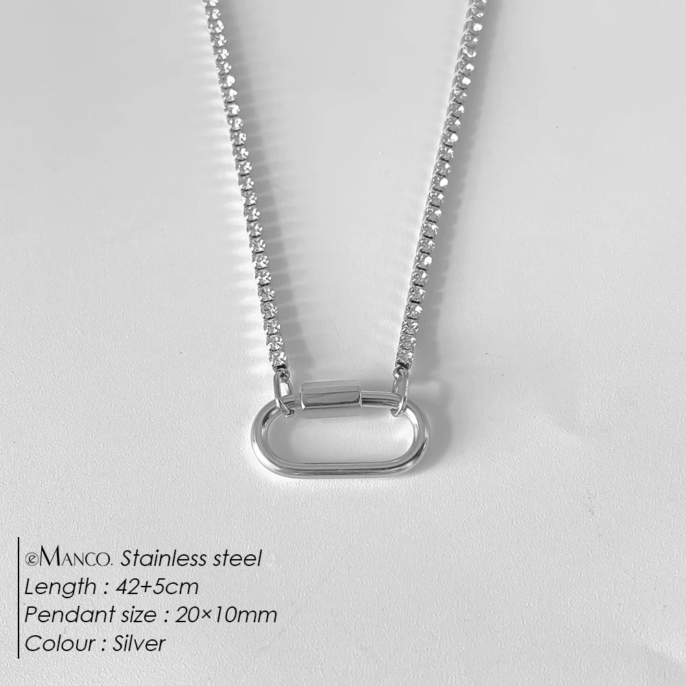 14K Gold Plated Stainless Steel Pendant Necklace – Waterproof Fashion Jewelry