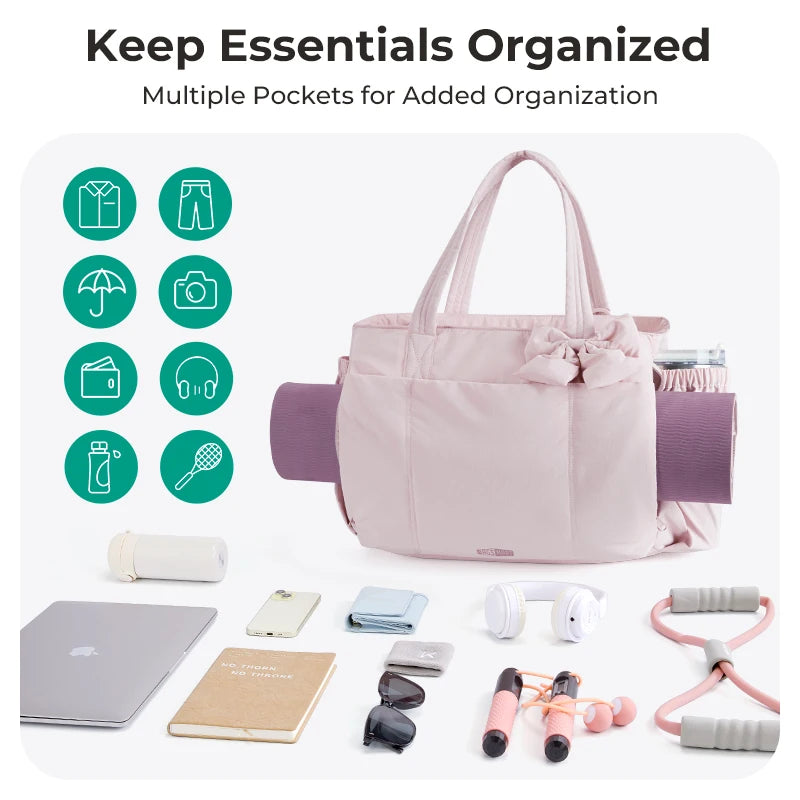 BAGSMART Large Capacity Tote Bag – Versatile Commuting Handbag with Multiple Pockets
