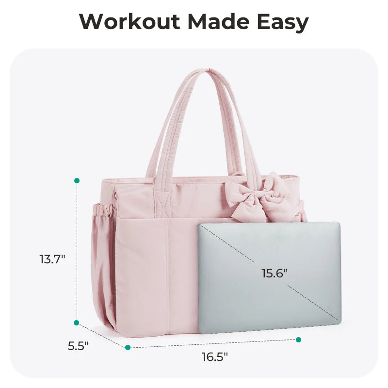 BAGSMART Large Capacity Tote Bag – Versatile Commuting Handbag with Multiple Pockets