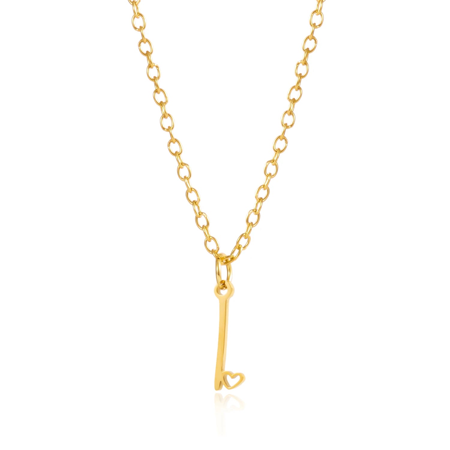 A-Z Initial Letter Heart Necklace – Stainless Steel Personalized Clavicle Chain