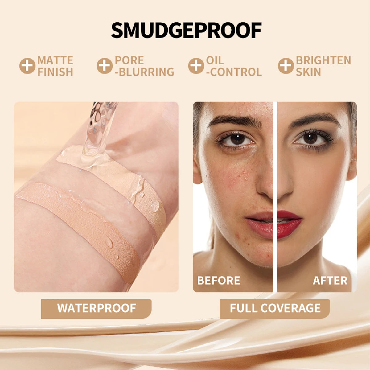 15-Color Concealer & Contour Palette – Full Coverage for All Skin Tones