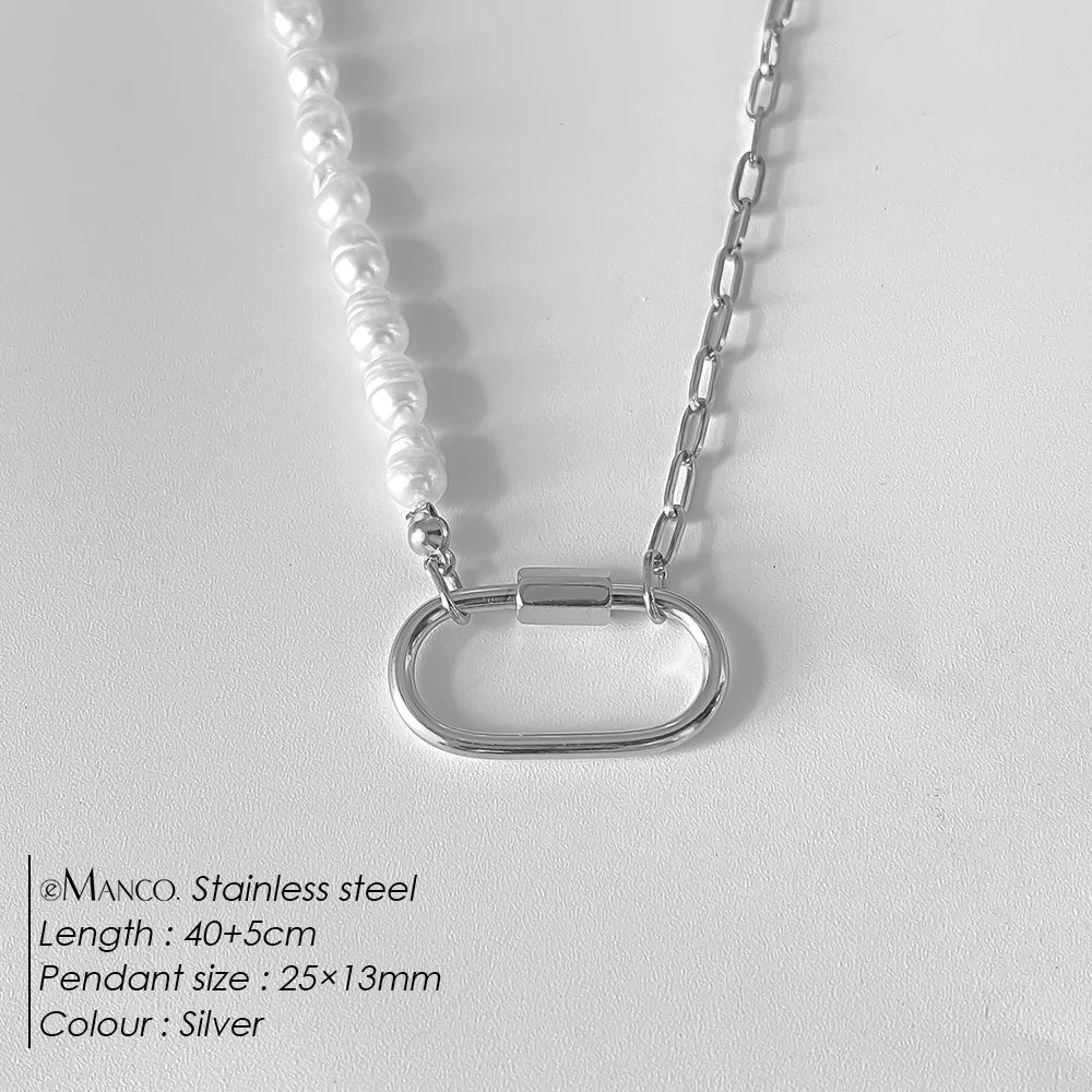 14K Gold Plated Stainless Steel Pendant Necklace – Waterproof Fashion Jewelry